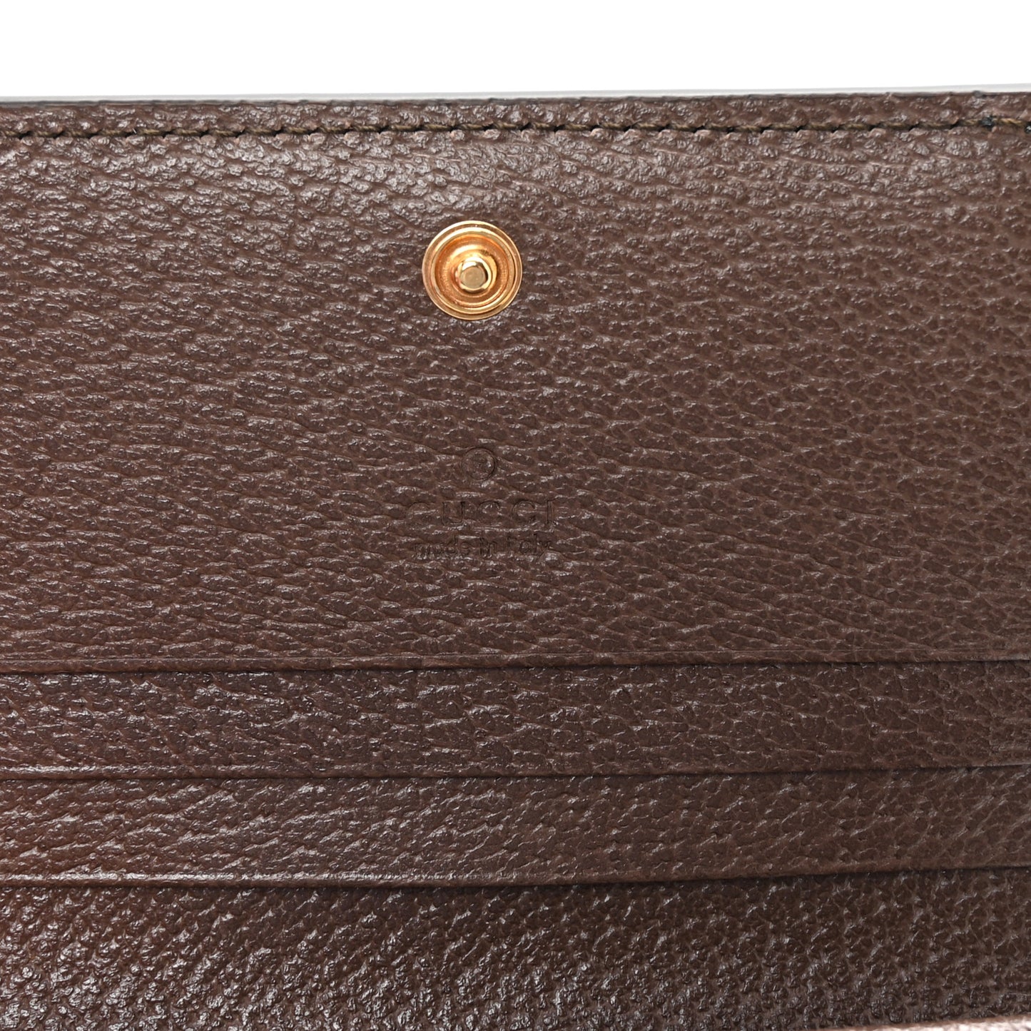 GG Supreme Monogram Textured Dollar Calfskin Web Ophidia Card Case Beige New Acero