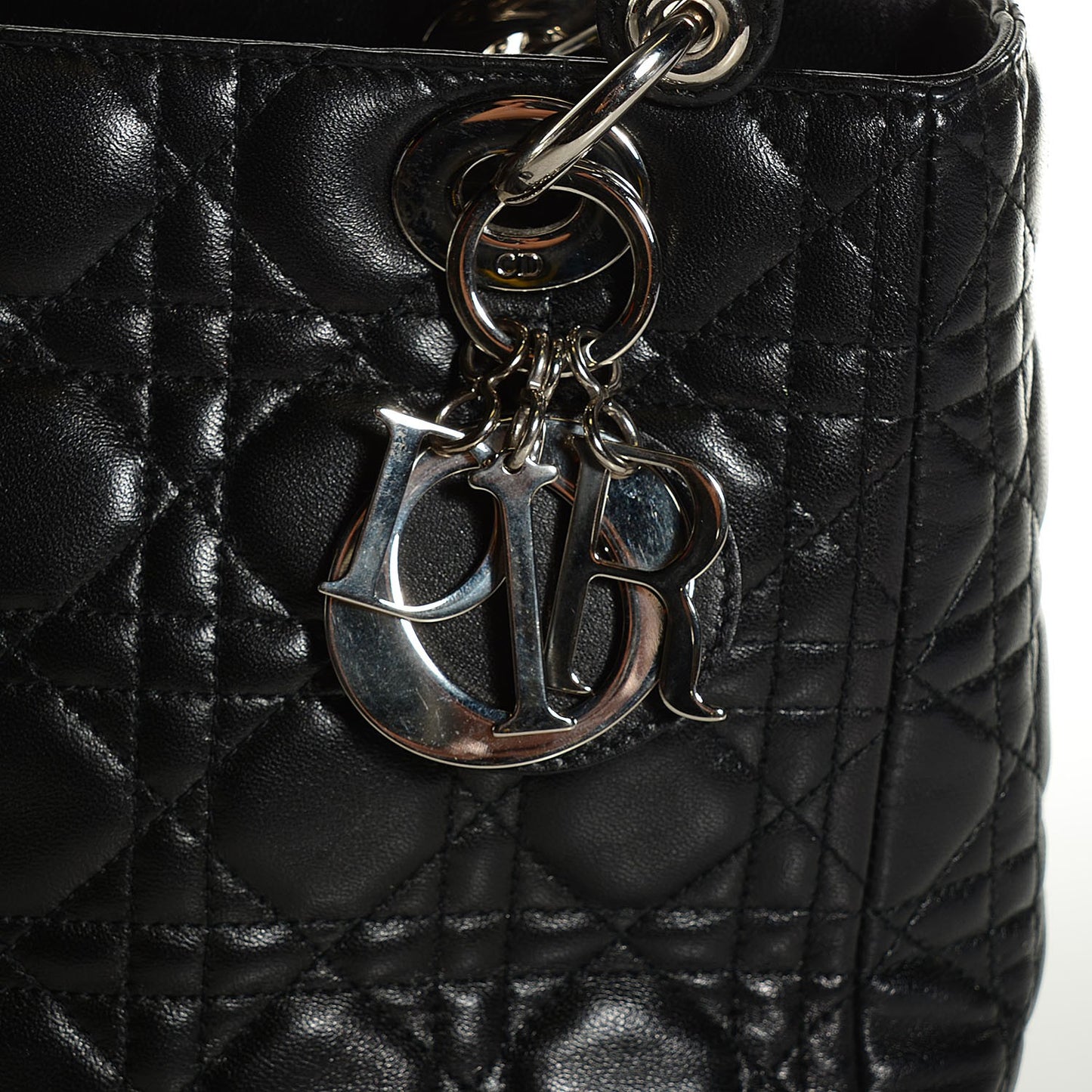 Lambskin Cannage Medium Lady Dior Black