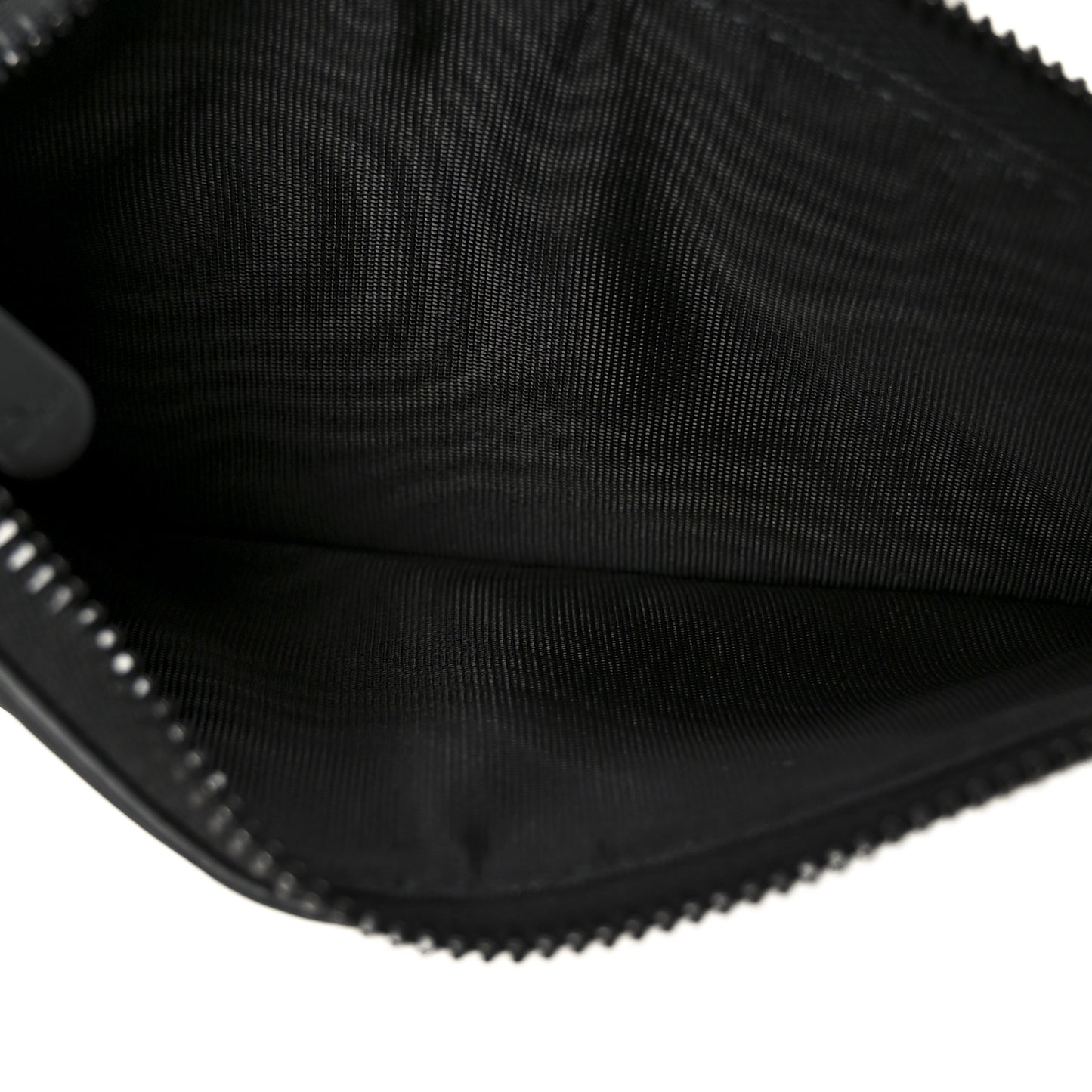 Ultra Matte Calfskin Saddle Chain Wallet Pouch Black