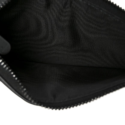 Christian Dior Ultra Matte Calfskin Saddle Chain Wallet Pouch Black 10 of 13