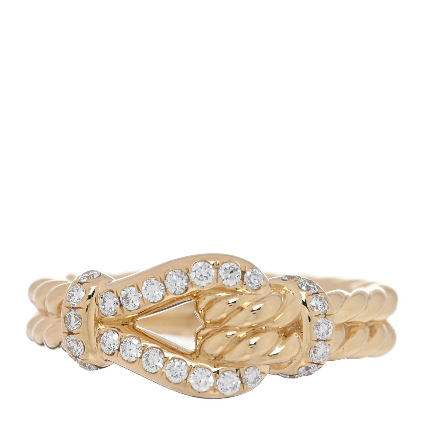 18K Yellow Gold Diamond Thoroughbred Loop Ring 50 5.5