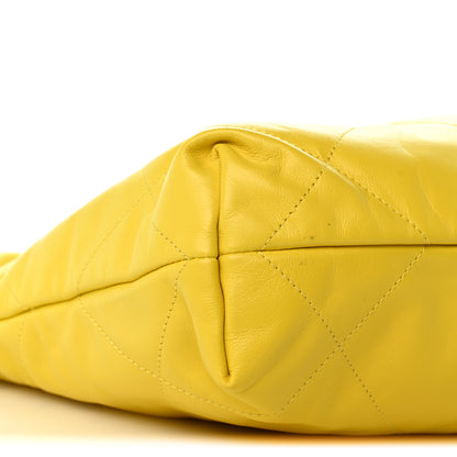 Chanel Shiny Calfskin Quilted Small Chanel 22 Yellow 10 of 13