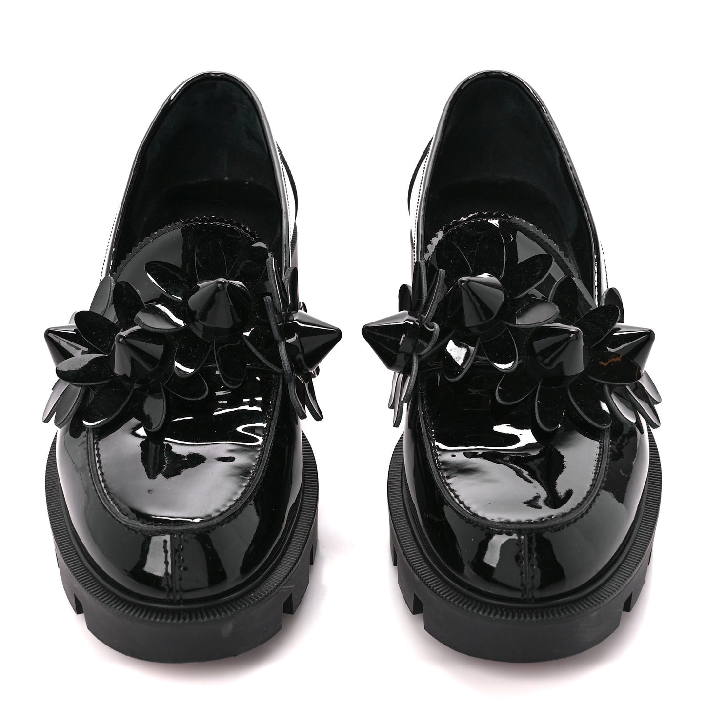 Patent Daisy Loafers 38 Black