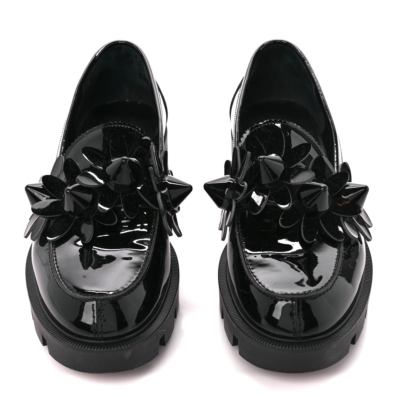 Christian Louboutin Patent Daisy Loafers 38 Black 2 of 9