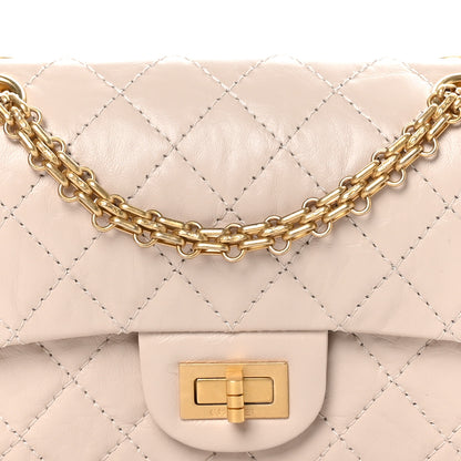 Chanel Aged Calfskin Quilted 2.55 Reissue Mini Flap Ecru 8 of 11