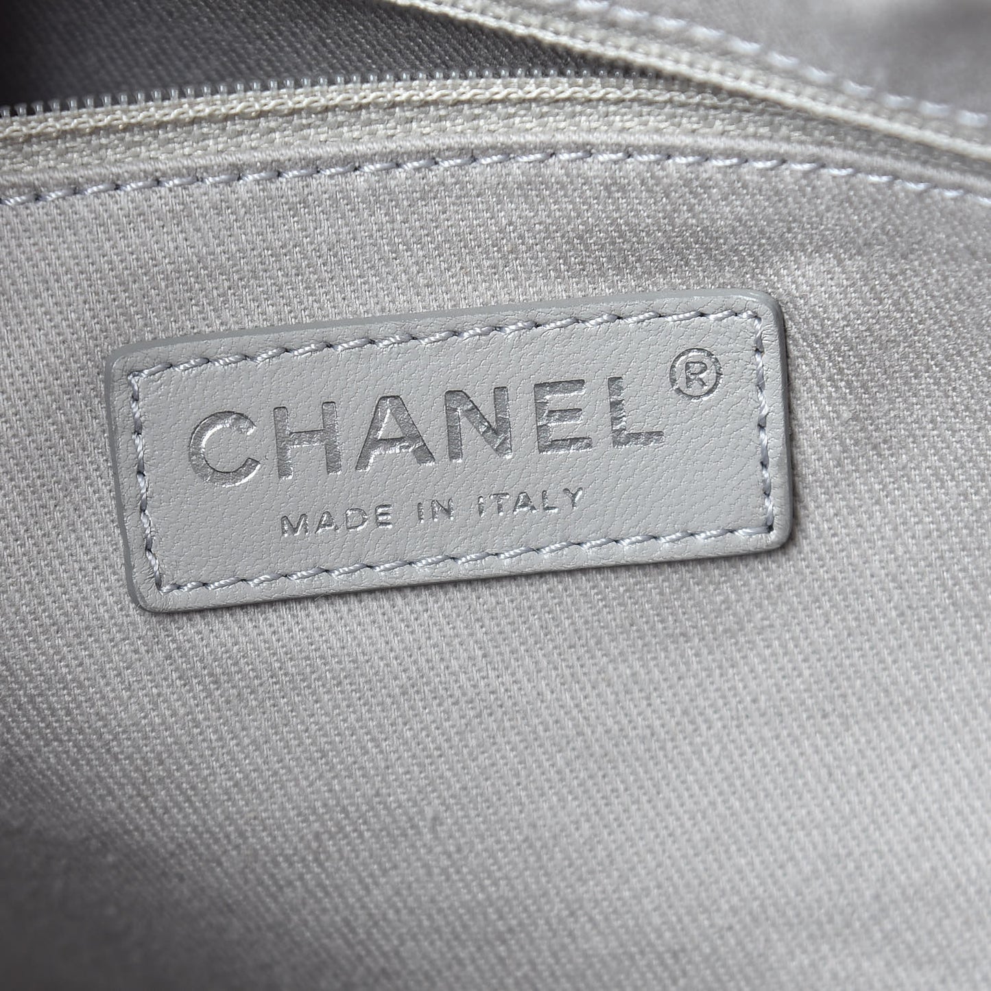 Iridescent Calfskin Small Sea Hit Tote Beige