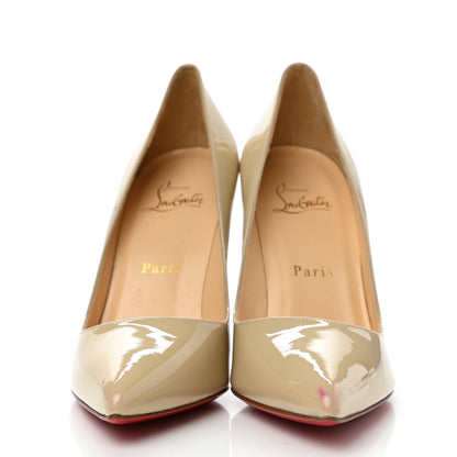 Christian Louboutin Patent Pigalle 100 Pumps 37 Nude 2 of 10
