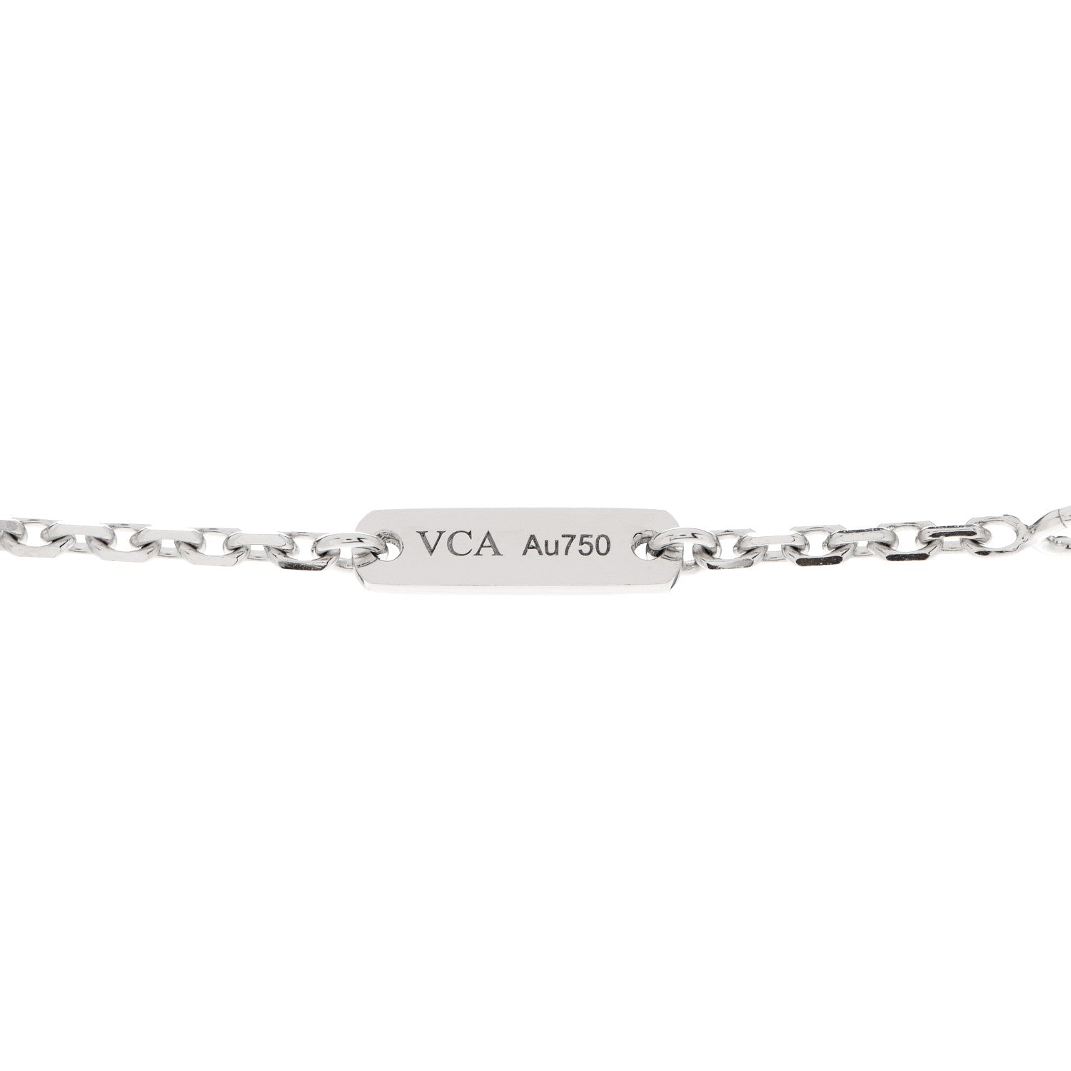 Van Cleef & Arpels 18K White Gold Diamond Small Lotus Pendant Necklace 5 of 7