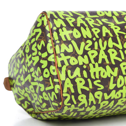 Louis Vuitton Monogram Graffiti Speedy 30 Green 7 of 11