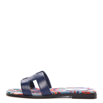 Hermes Swift Oran Sandals 36 Bleu Maritime 1 of 9