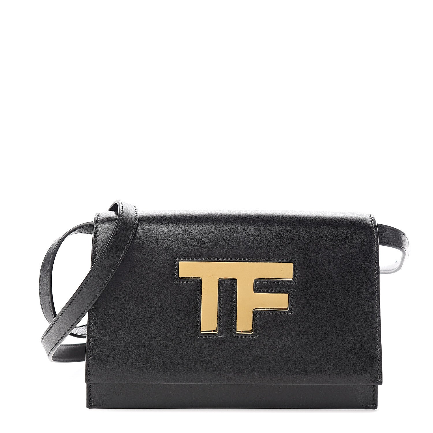 Tom Ford Calfskin Icon Shoulder Bag Black 1 of 12