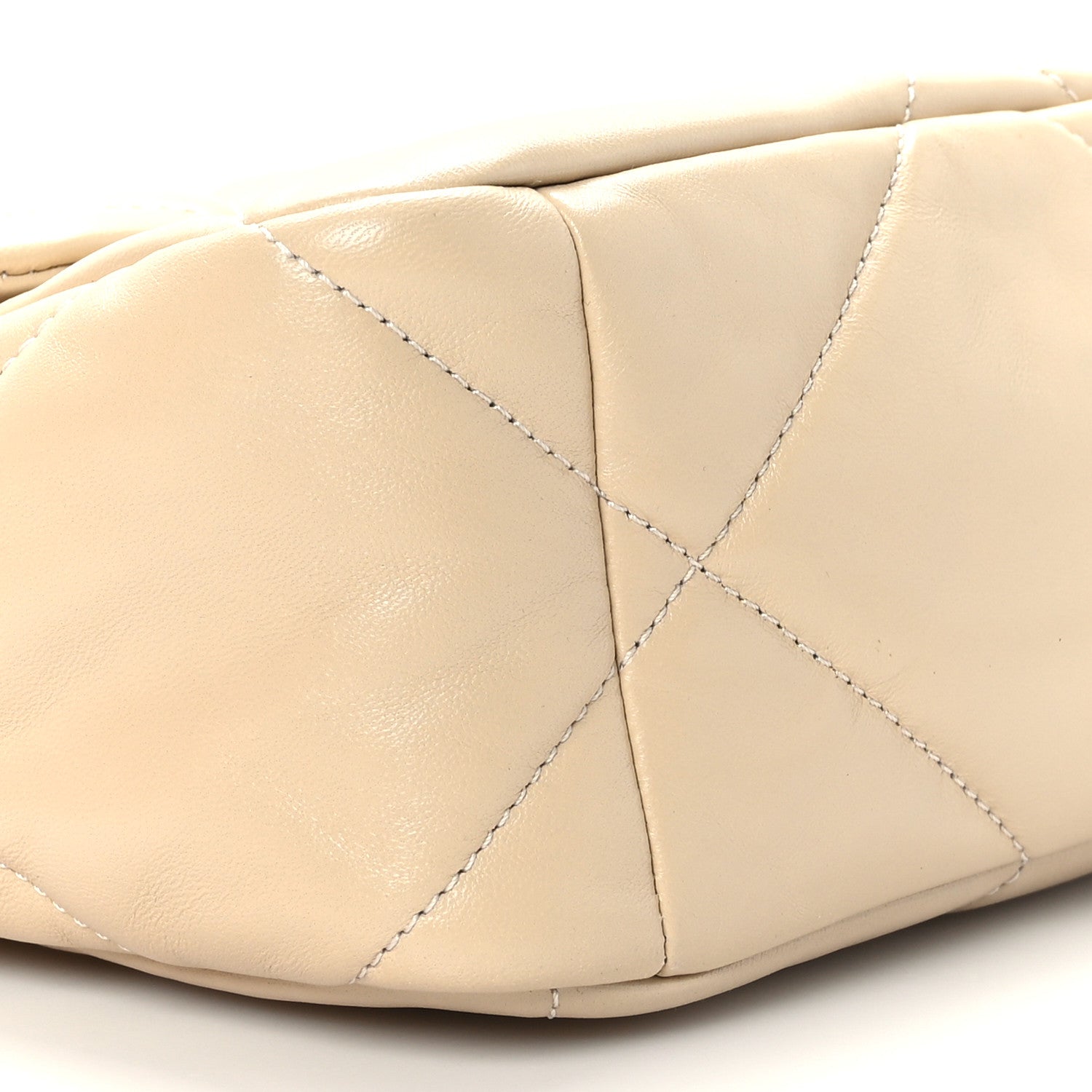Chanel Lambskin Quilted Large Chanel 19 Flap Beige 8 of 10