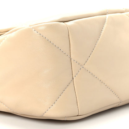 Chanel Lambskin Quilted Large Chanel 19 Flap Beige 8 of 10