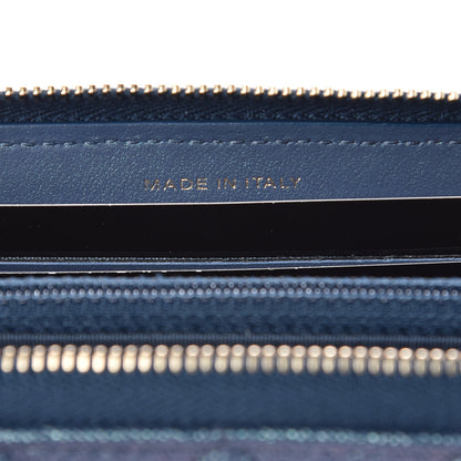 Chanel Iridescent Caviar Quilted Medium Zip Around Wallet Dark Blue 7 of 9