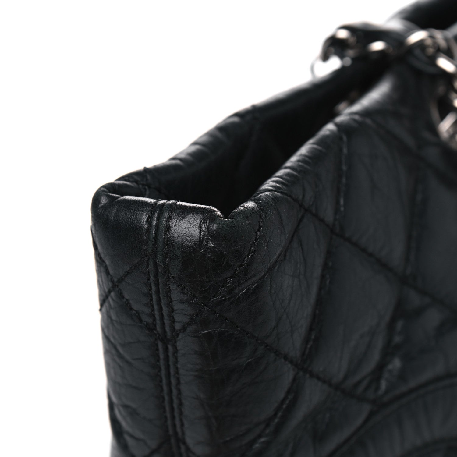 Chanel Aged Calfskin Quilted Large Cotton Club Tote Black 15 of 17