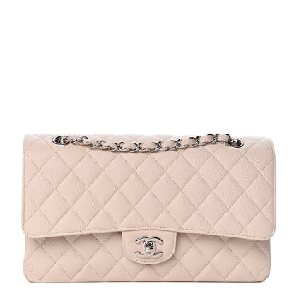 Chanel Caviar Quilted Medium Double Flap Light Beige 1 of 10