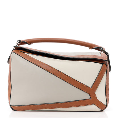 Loewe Calfskin Small Graphic Puzzle Bag Ghost Soft White 1 of 10