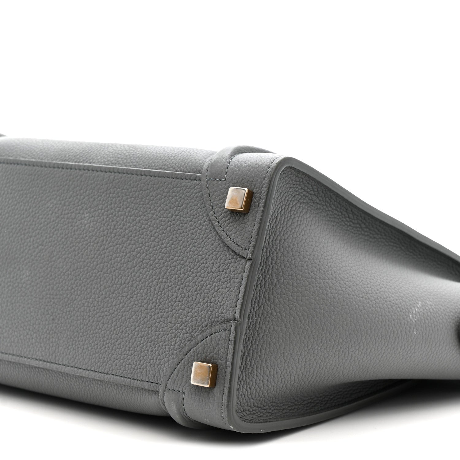 Celine Baby Drummed Calfskin Micro Luggage Kohl 11 of 16