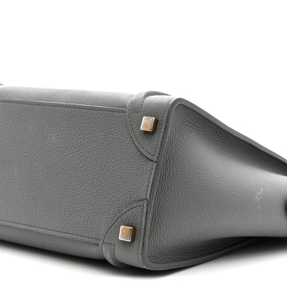 Celine Baby Drummed Calfskin Micro Luggage Kohl 11 of 16