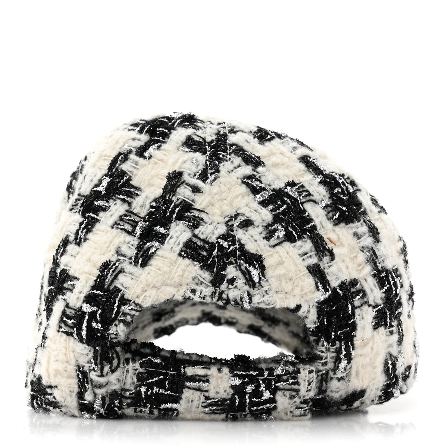 Metallic Tweed CC Cap Hat M White Black