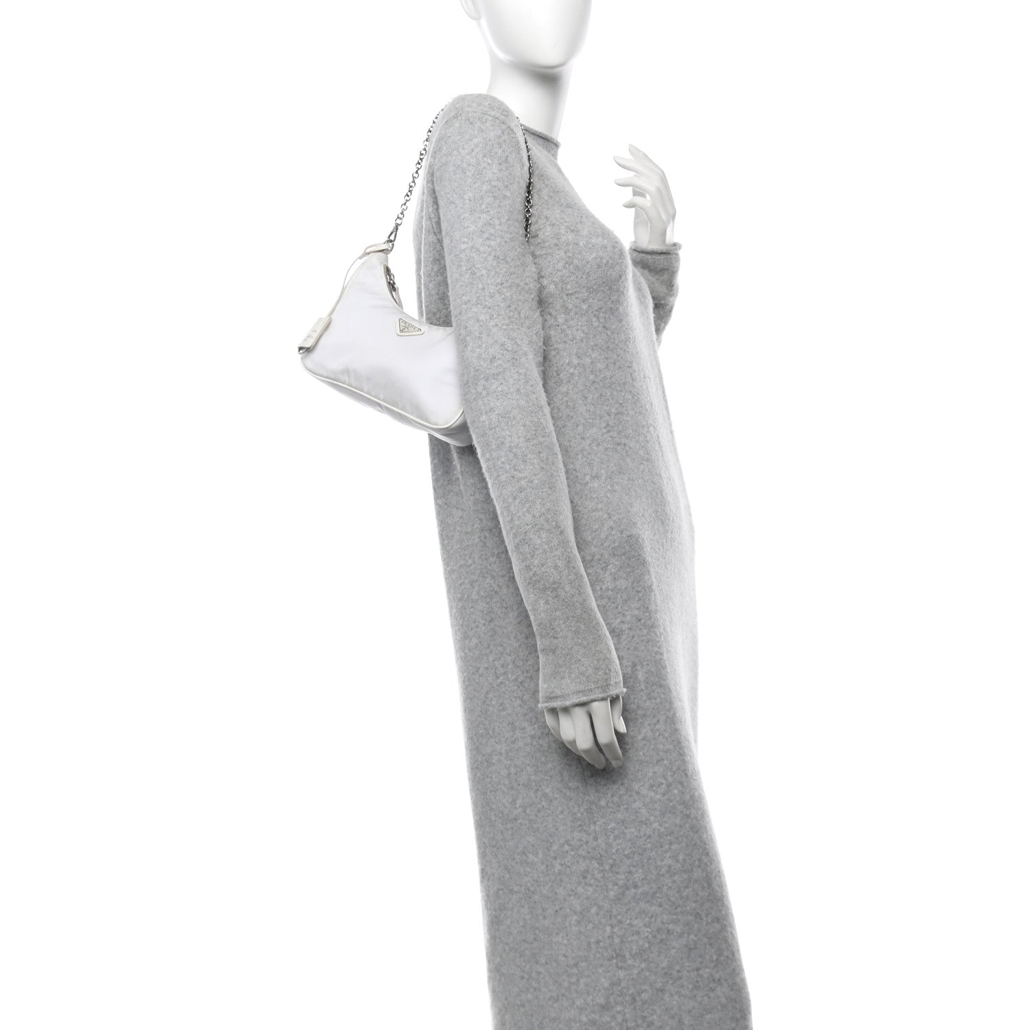 Prada Nylon Re-Edition 2005 Shoulder Bag White 2 of 14