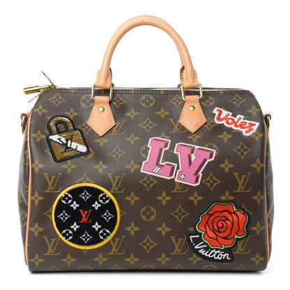Louis Vuitton Monogram Patches Speedy Bandouliere 30 1 of 10