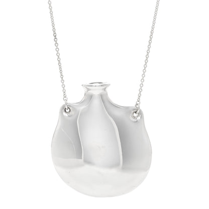 Tiffany Sterling Silver Extra Large Elsa Peretti Bottle Pendant Necklace 1 of 4