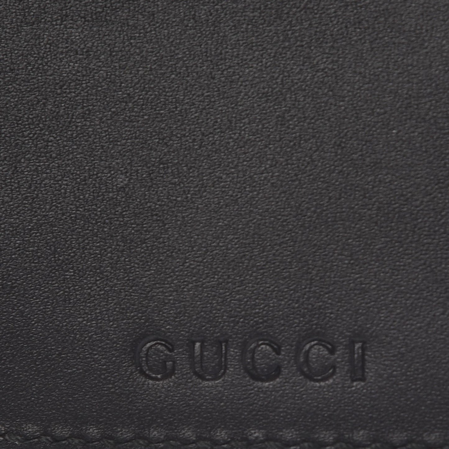 Calfskin L'Aveugle Par Amour Embossed Coin Case Card Holder Black