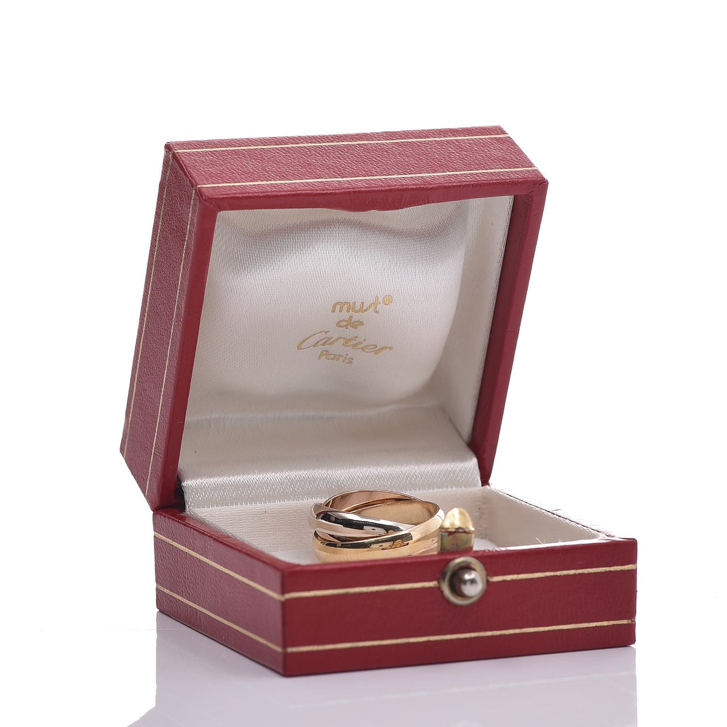 18K Pink Yellow White Gold Les Must De Trinity Ring 48 4.5