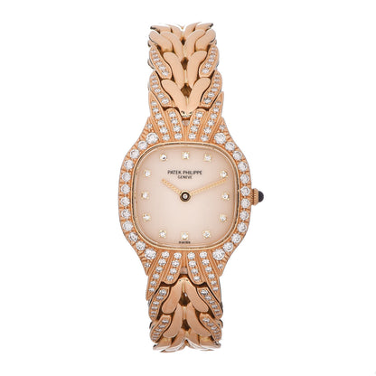 Patek Philippe 18K Yellow Gold Diamond La Flamme Quartz Watch 481513 1 of 6