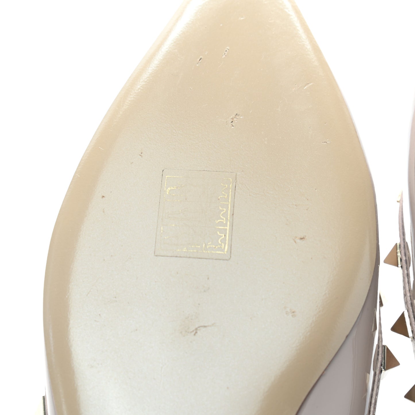Patent Rockstud Ballerina Flats 40 Poudre