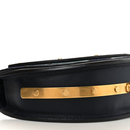 Chloe Calfskin Suede Patchwork Small Nile Bracelet Minaudiere Bag Dark Blue 9 of 10
