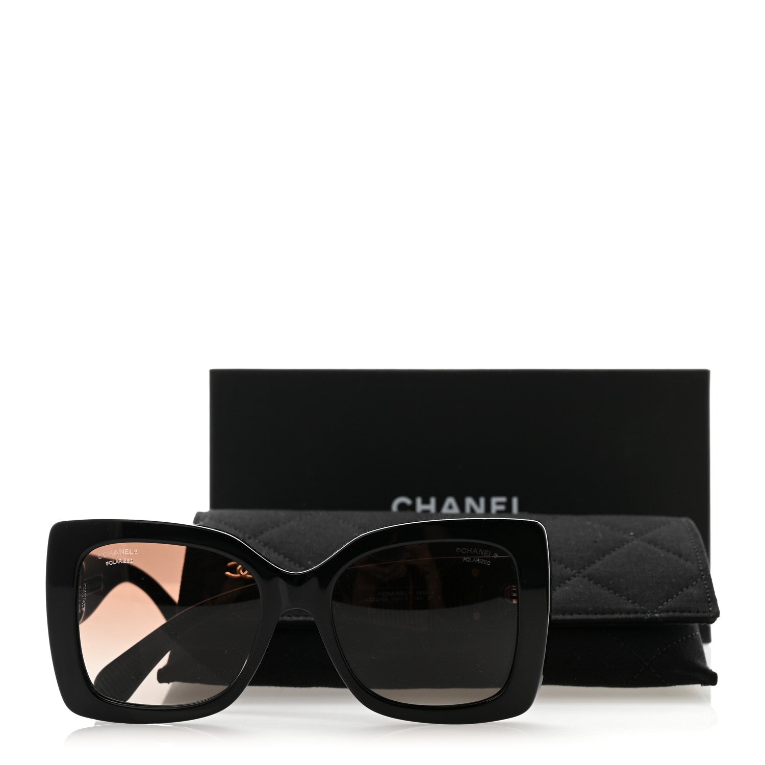 Chanel Square Polarized CC Sunglasses 5494-A Black 8 of 8