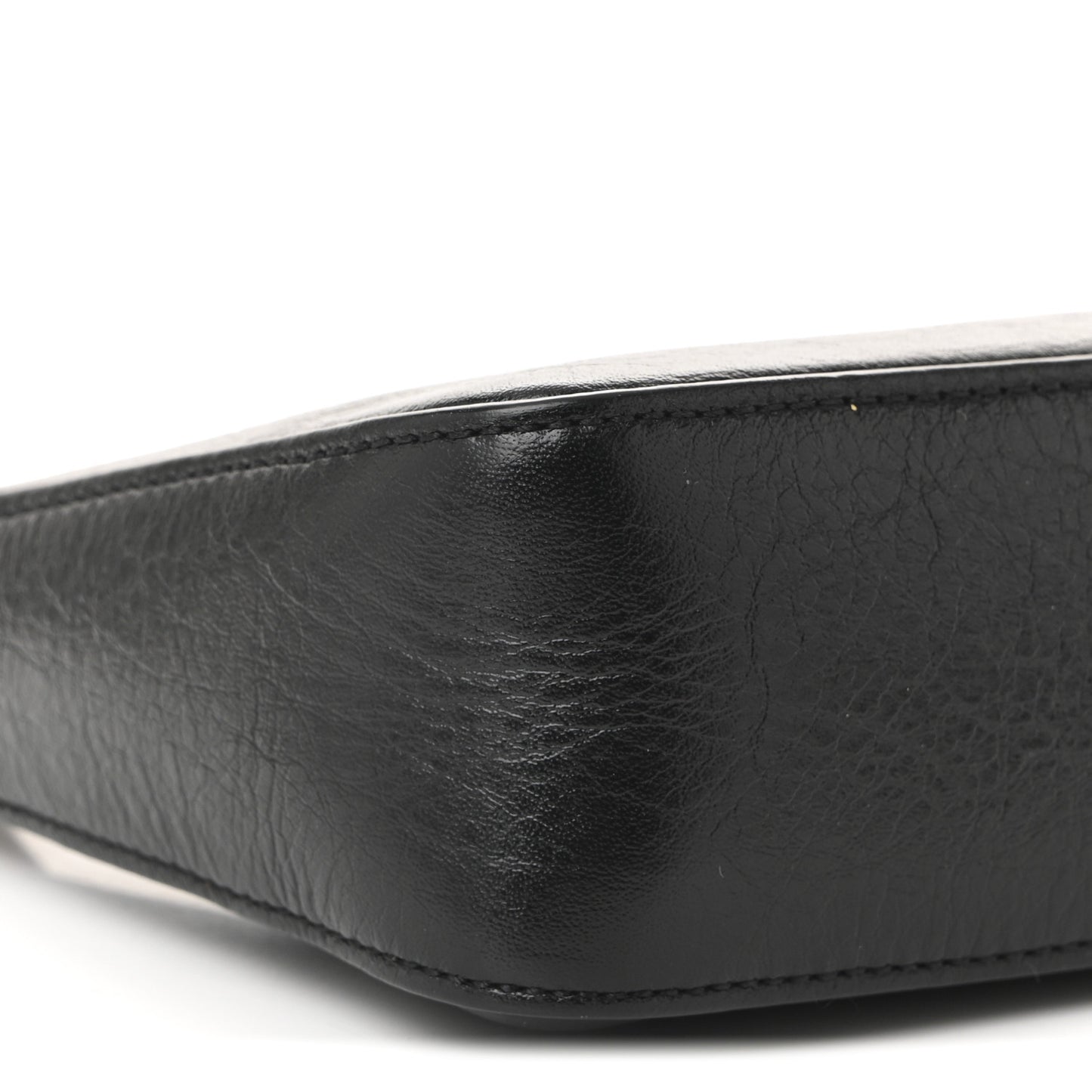 Smooth Calfskin Mini Moon Cut Out Shoulder Bag Black