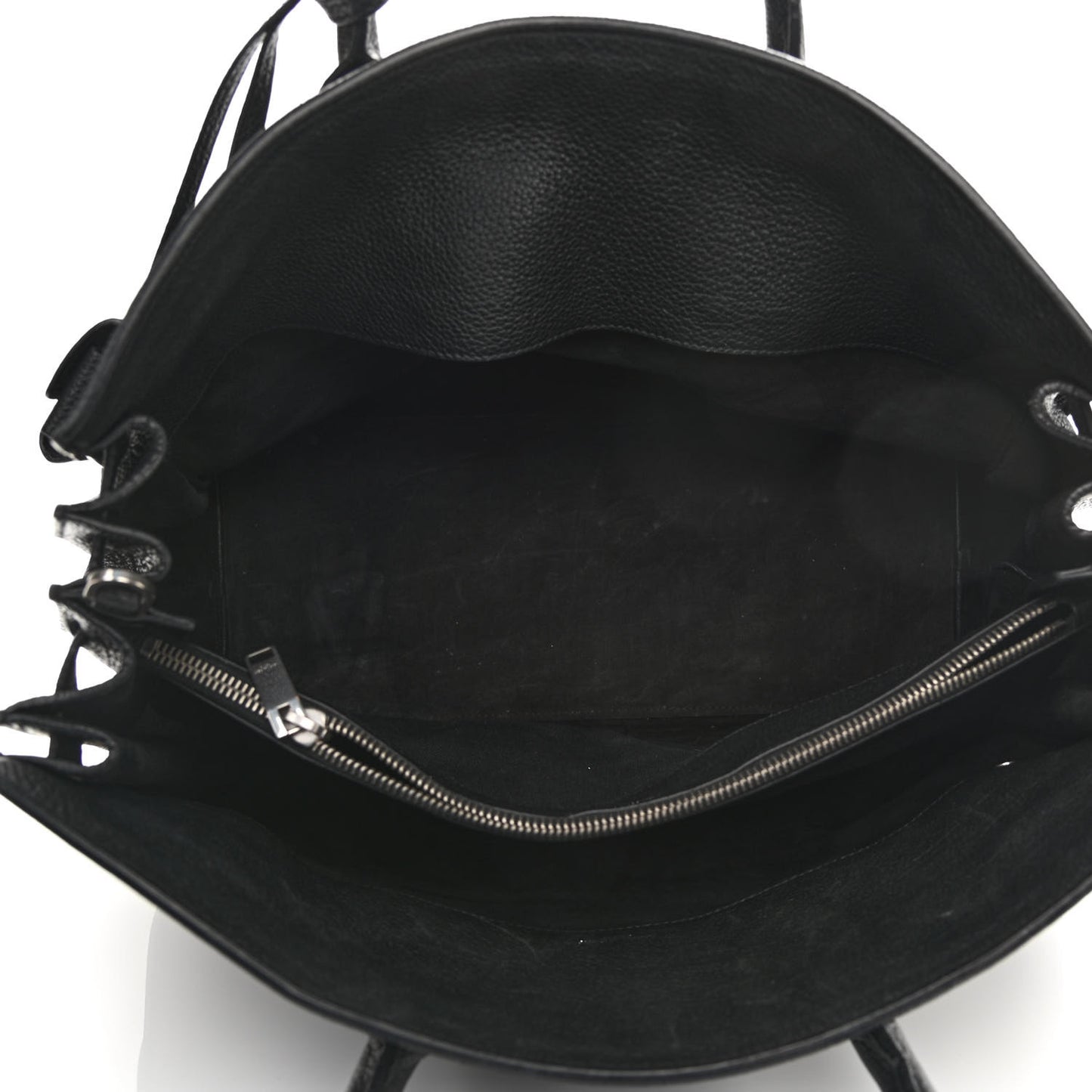 Grained Calfskin Medium Souple Sac De Jour Black