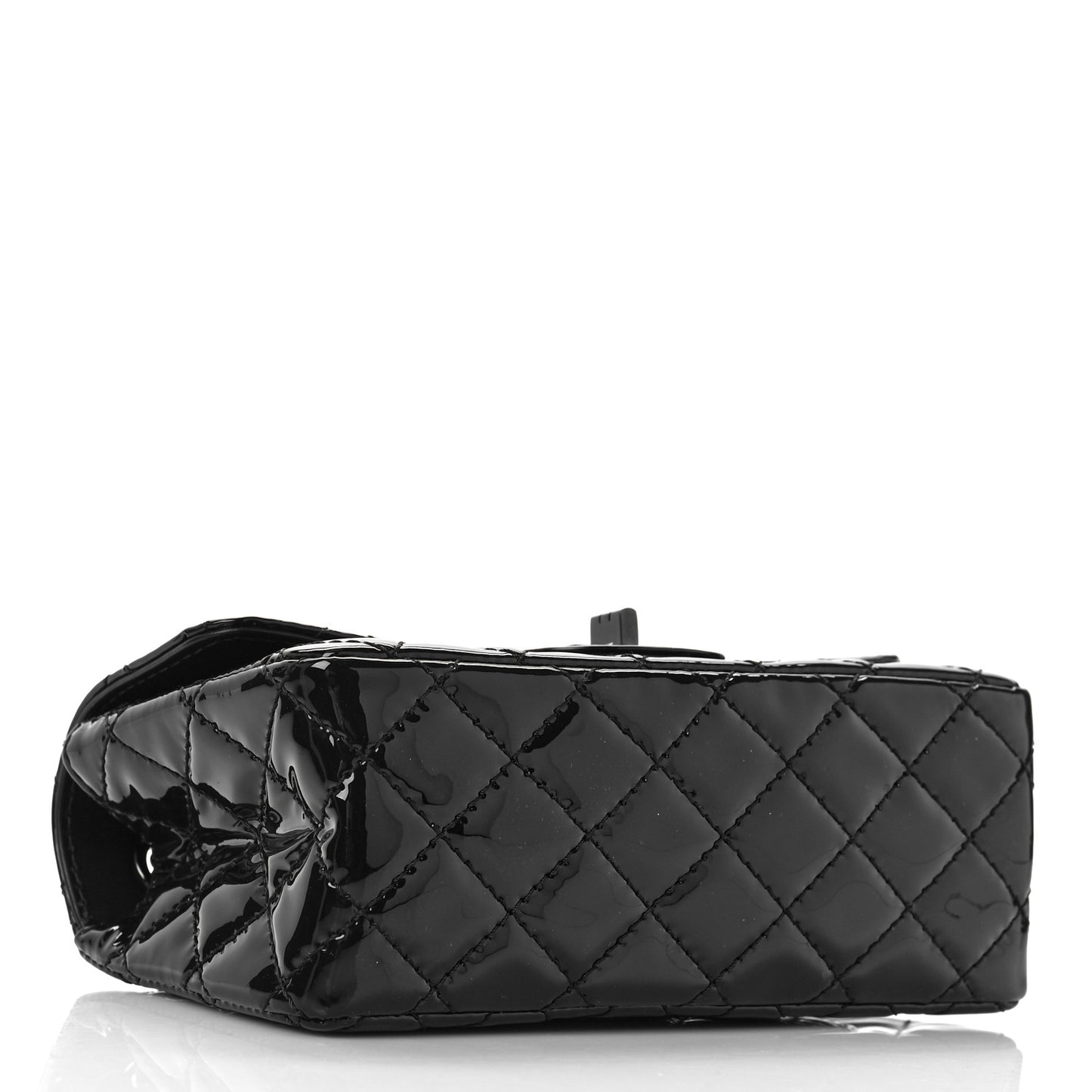 Patent Calfskin Quilted 2.55 Reissue Mini Flap So Black
