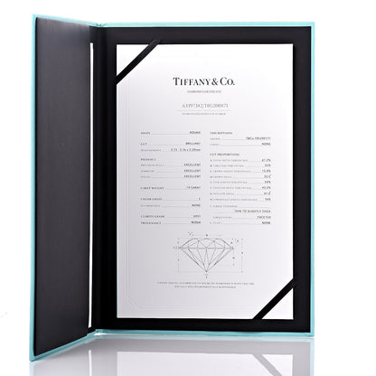 Tiffany Platinum Diamond .19ct Harmony Solitaire Engagement Ring 48 4.5 9 of 9