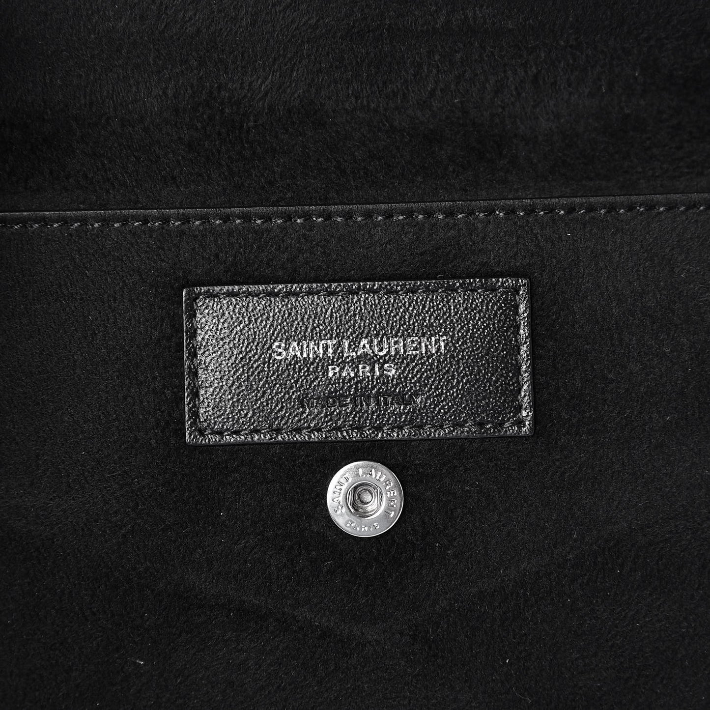 Lambskin Teddy Drawstring Bag Black