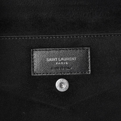 Saint Laurent Lambskin Teddy Drawstring Bag Black 9 of 10