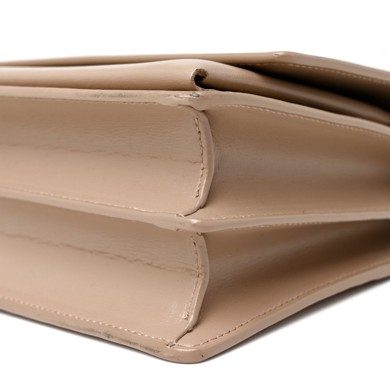 Saint Laurent Calfskin Medium Monogram Sunset Dark Beige 11 of 17
