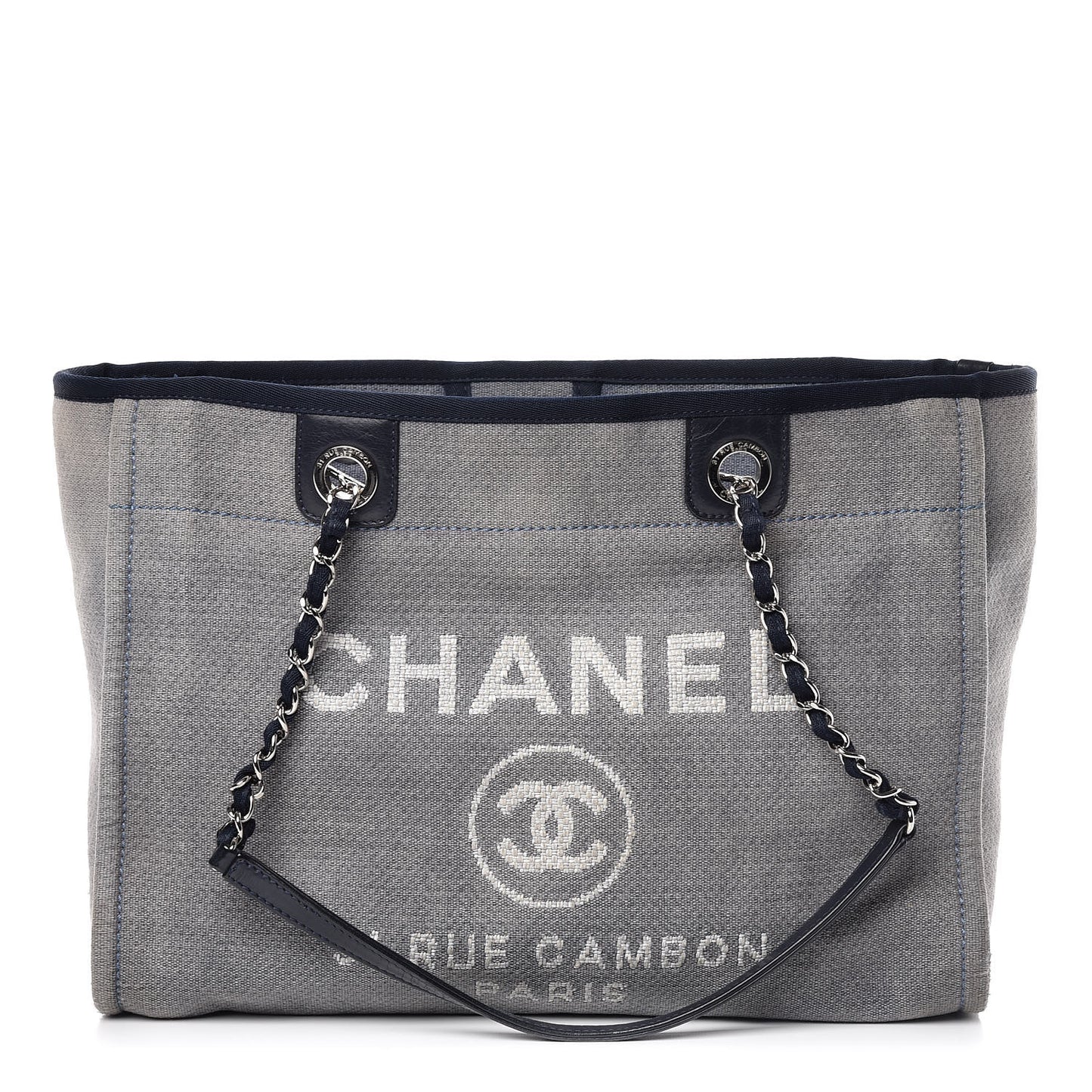 Canvas Small Deauville Tote Denim Blue