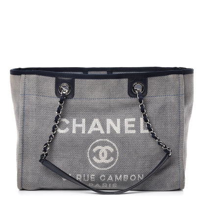 Chanel Canvas Small Deauville Tote Denim Blue 1 of 13