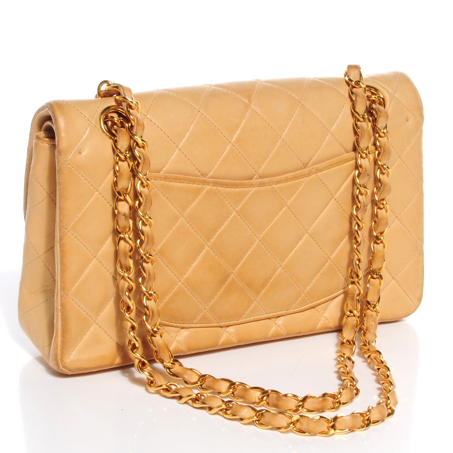 Chanel Lambskin Quilted Small Double Flap Beige 4 of 10