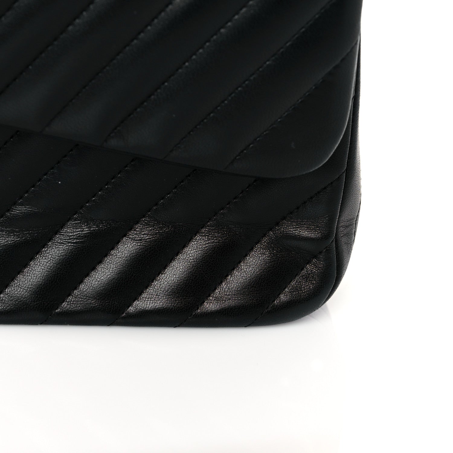 Chanel Lambskin Chevron Quilted Jumbo Double Flap So Black 11 of 11