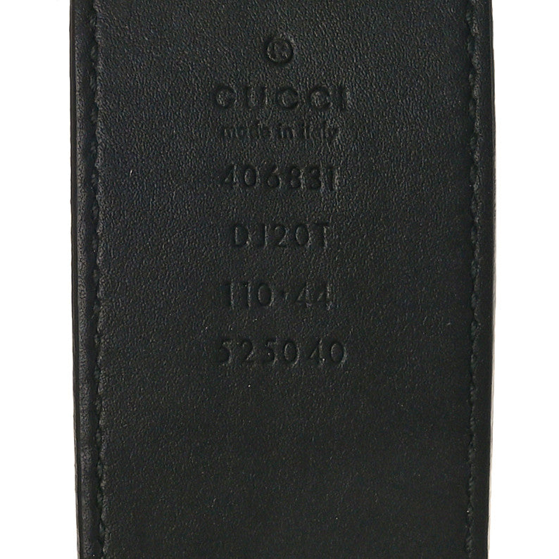 Gucci Textured Dollar Calfskin Double G 40mm Belt 110 44 Black 3 of 6