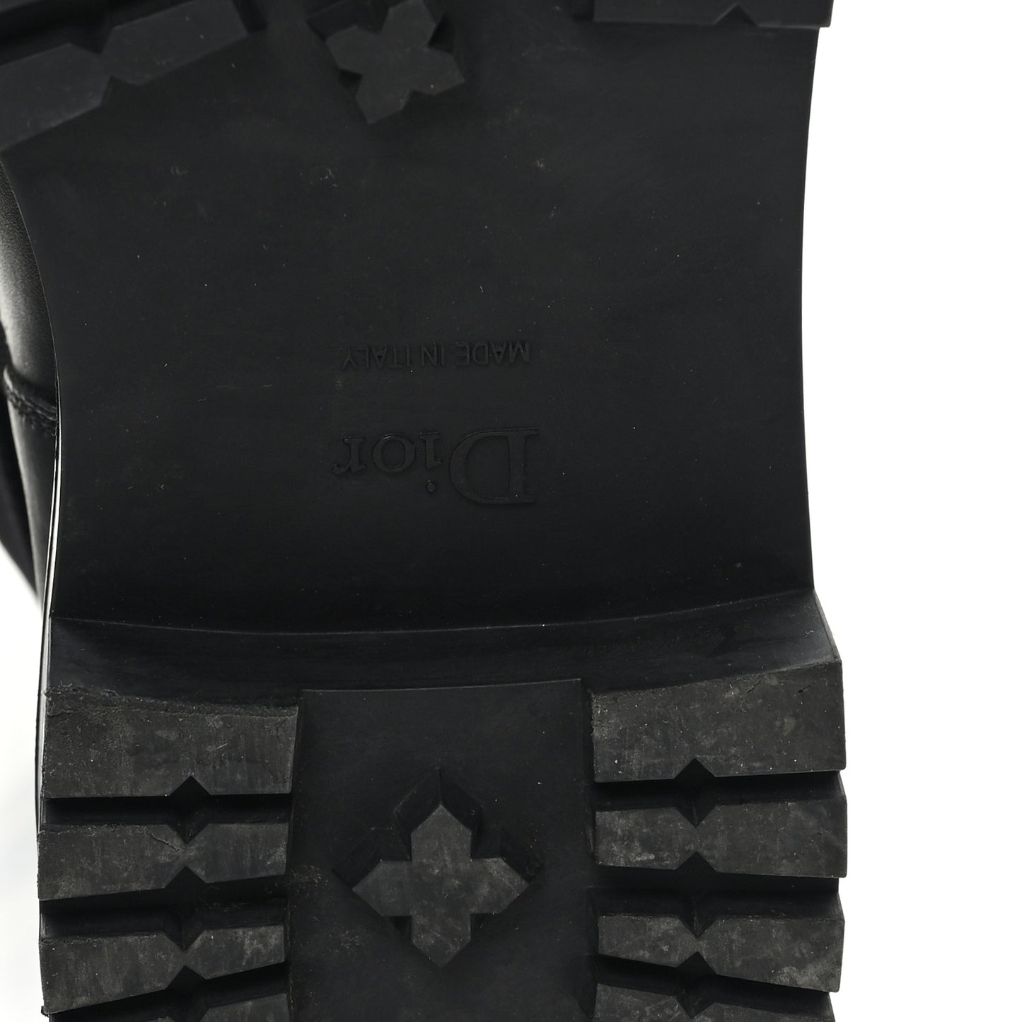 Calfskin Technical Fabric D-Major Boots 39 Black White