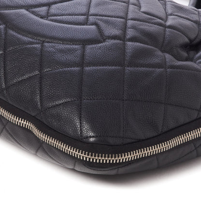 Chanel Caviar Expandable Zip Shoulder Bag Black 5 of 10