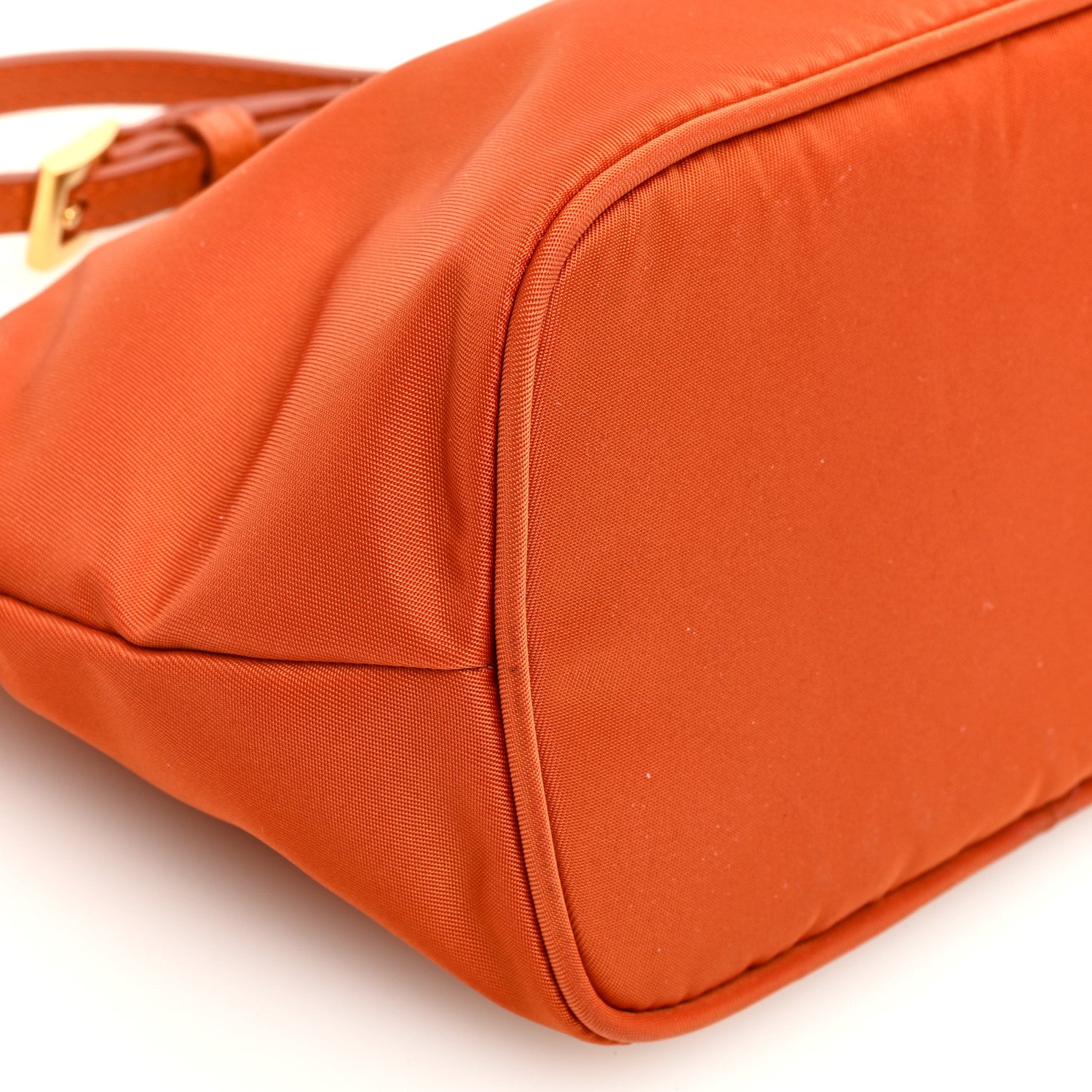 Prada Tessuto Nylon Vela Saffiano Wristlet Orange 8 of 9