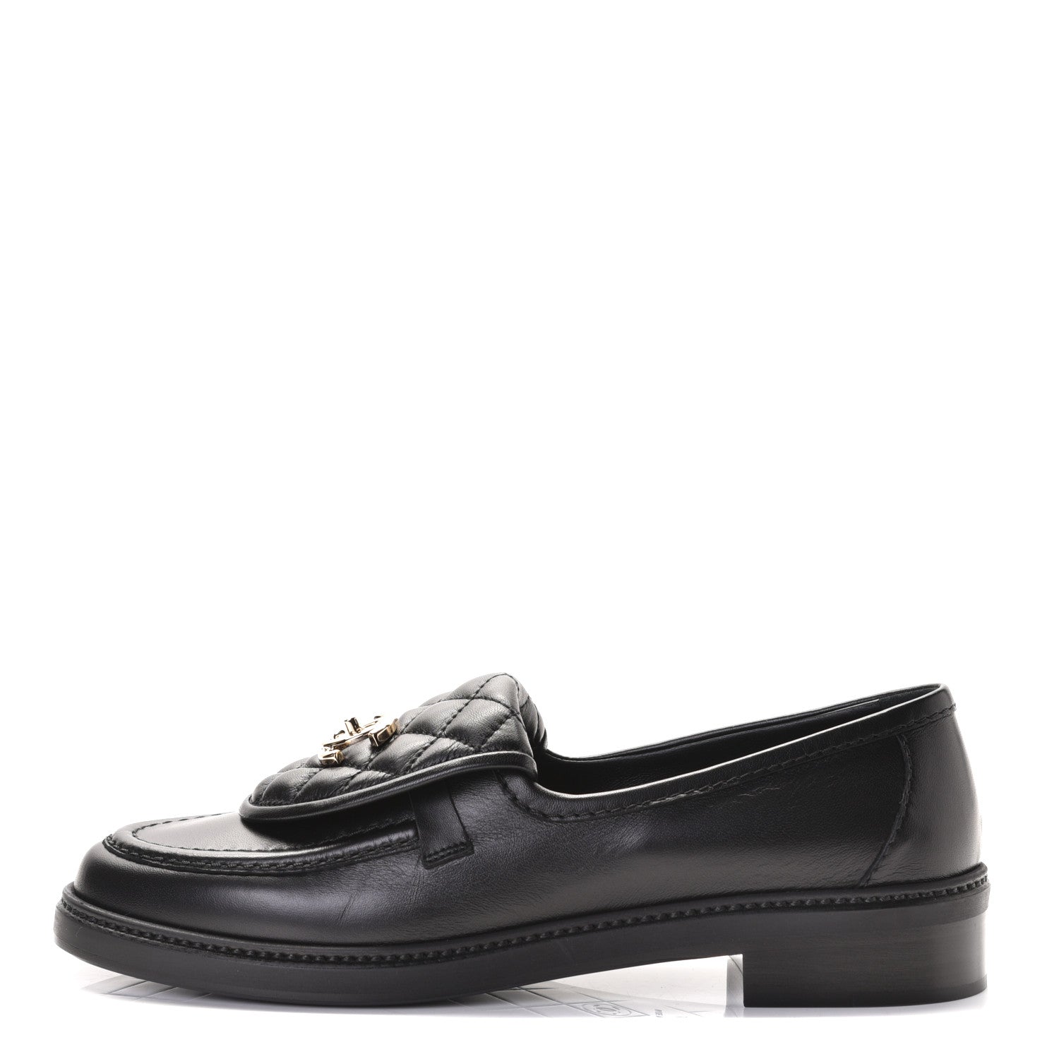 Chanel Lambskin Quilted CC Turnlock Loafers 40.5 Black 1 of 8