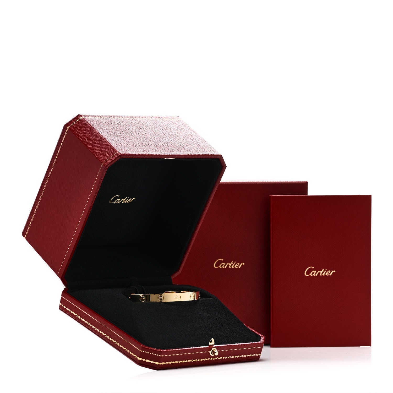 Cartier 18K Yellow Gold LOVE Cuff Bracelet 17 4 of 4